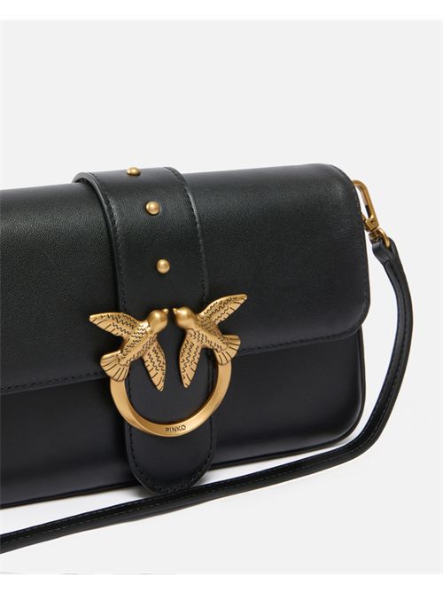 Borsa a spalla piccola Mini Love Bag Slouchy in pelle con doppia tracolla PINKO | 105824A0QO/Z99Q